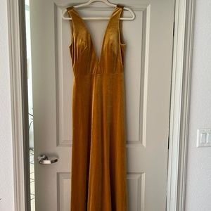 BHLDN Jenny Yoo Velvet Maxi Dress